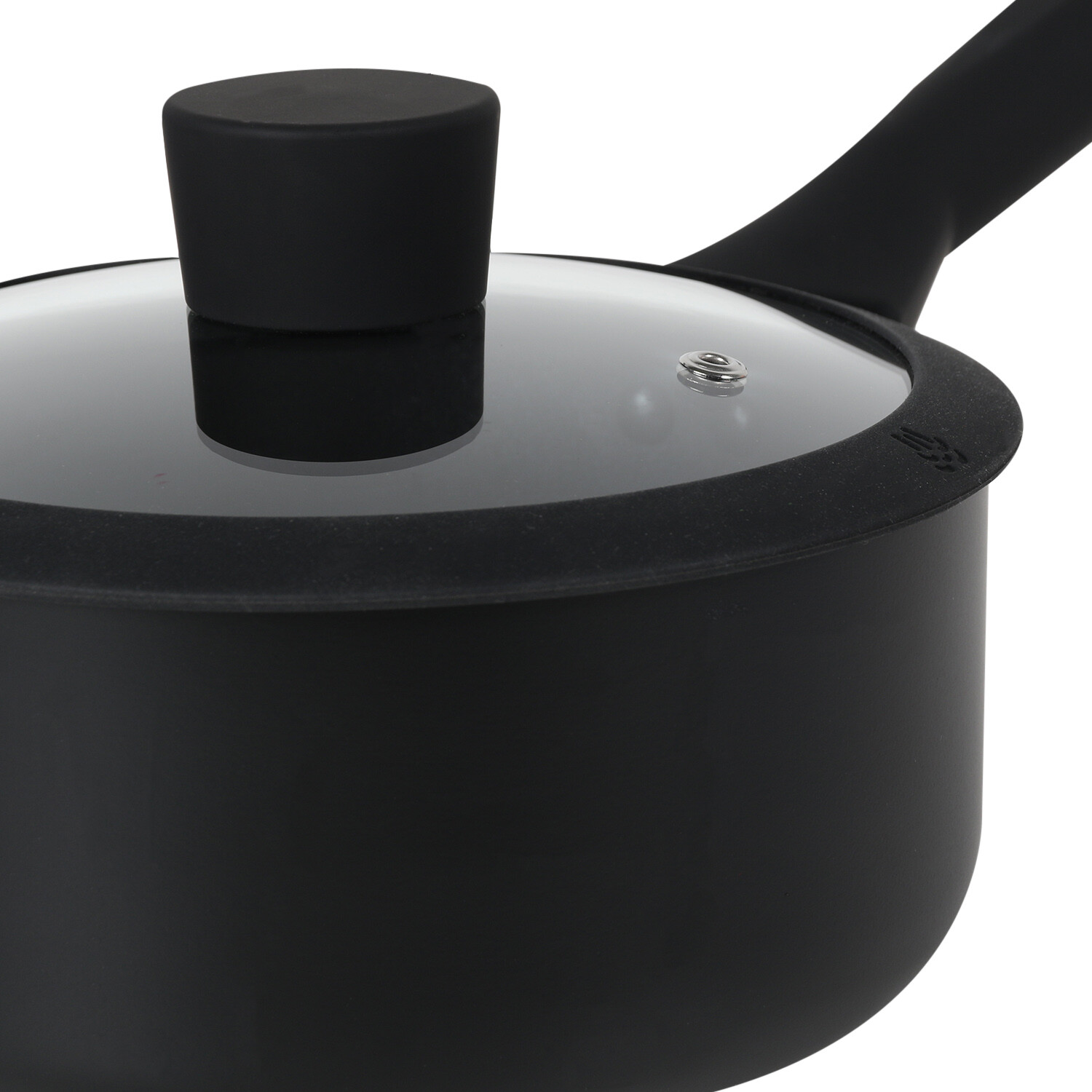 Soft Touch Non Stick Saucepan Set - Black / 18cm Saucepan Image 18