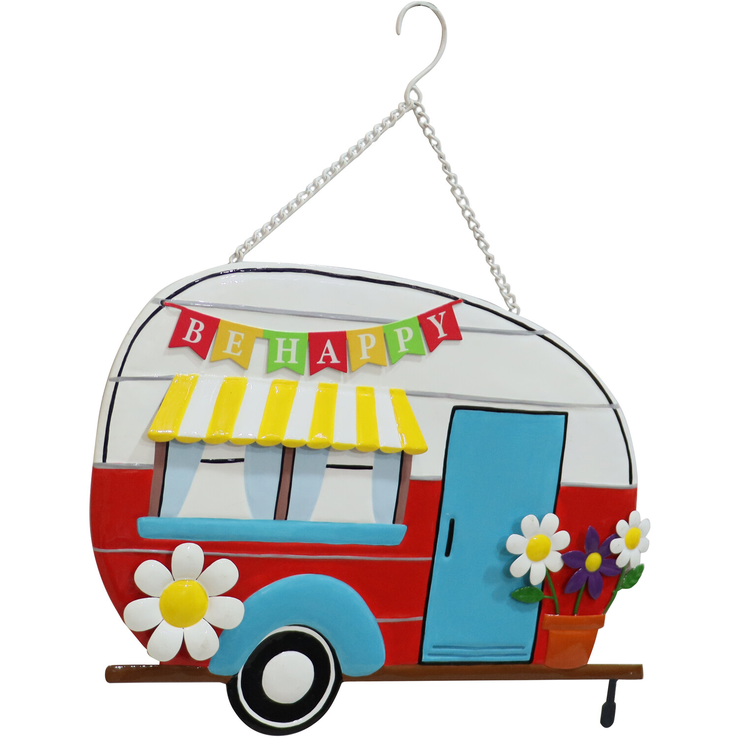 Indoor Outdoor Bright Caravan Plaque - Multicolour Image 3