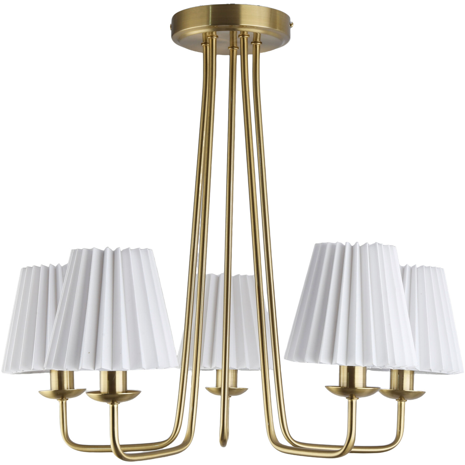 Poppy 5 Light Ceiling Fitting Brass Image 5