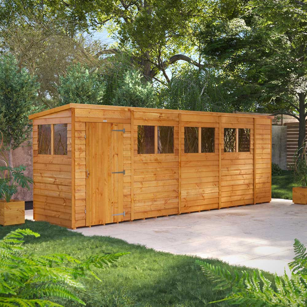 Power 18 x 4ft Overlap Pent Garden Shed Image 2