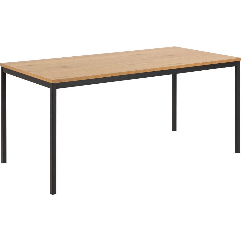 Florence Seaford 4 Seater Dining Table Black and Oak Image 2