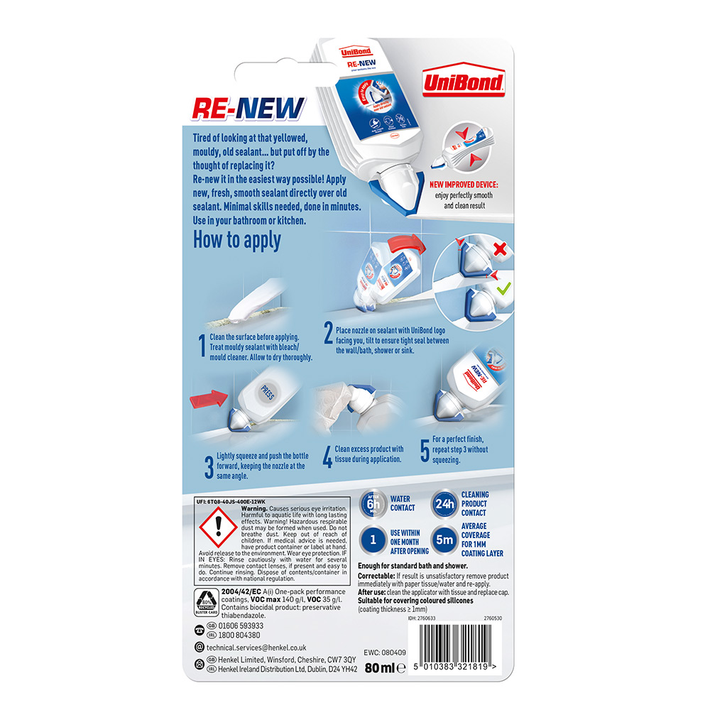 UniBond Renew Kitchen and Bathroom Sealant Image 2