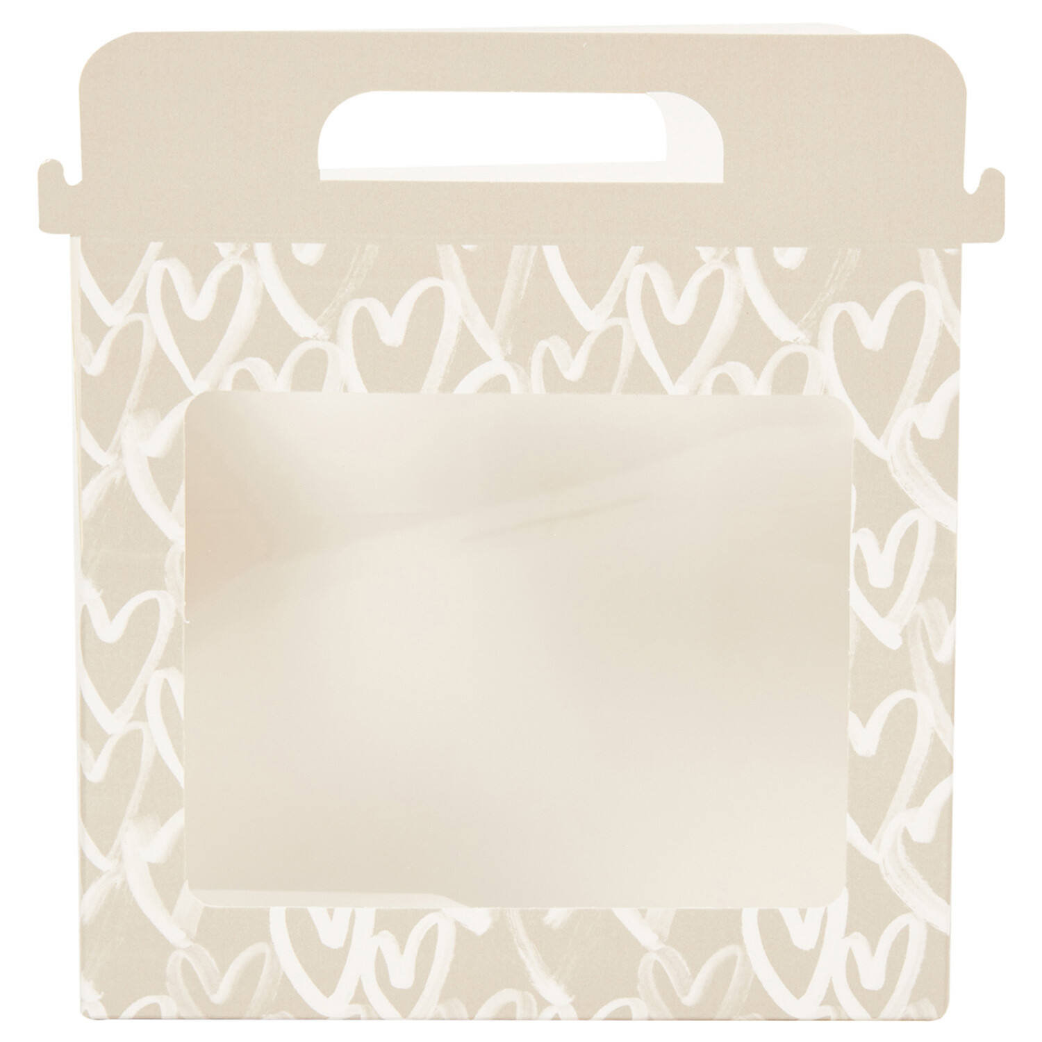 Pack of 2 Gold Hearts Cupcake Boxes - Neutral Image 3