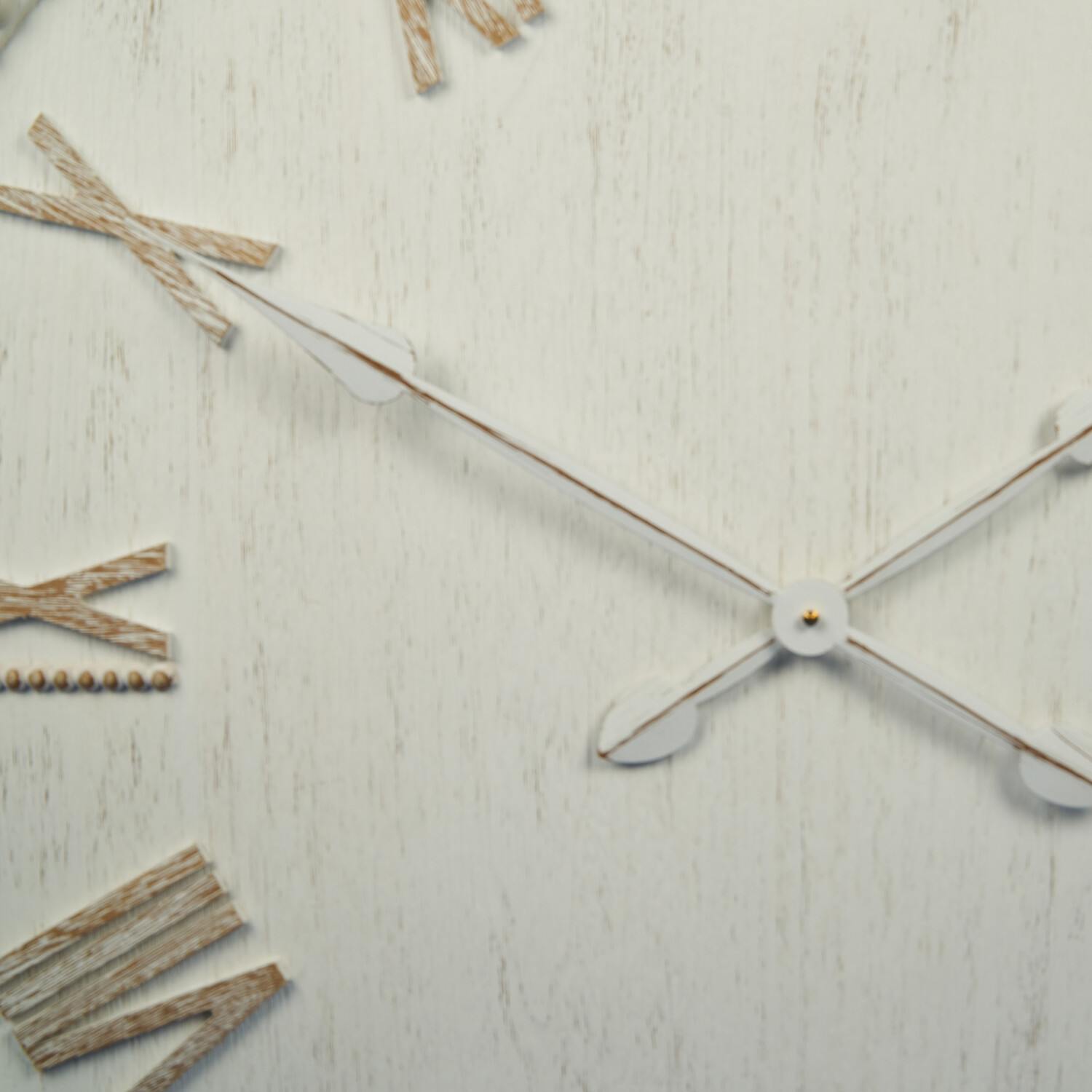 Natural Wooden Bohemia Round Wall Clock 80cm Image 3