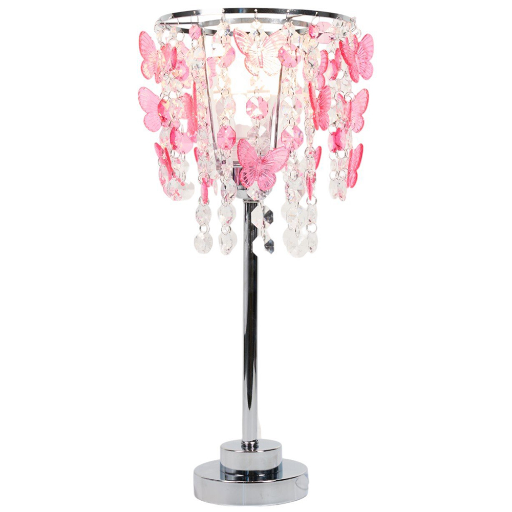 Pink Butterfly Table Lamp Pink Image 2