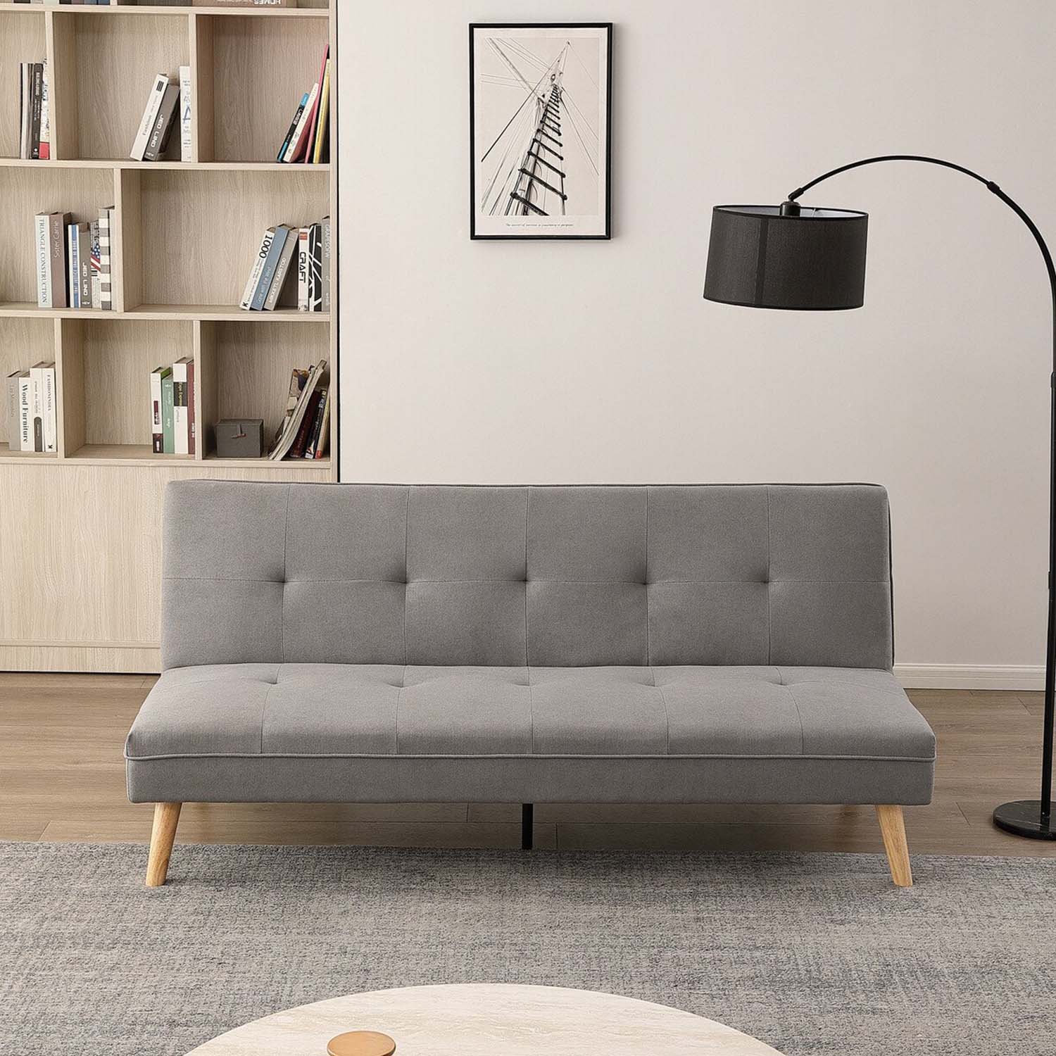 Monty 2 Seater Grey Sofa Bed Image 3