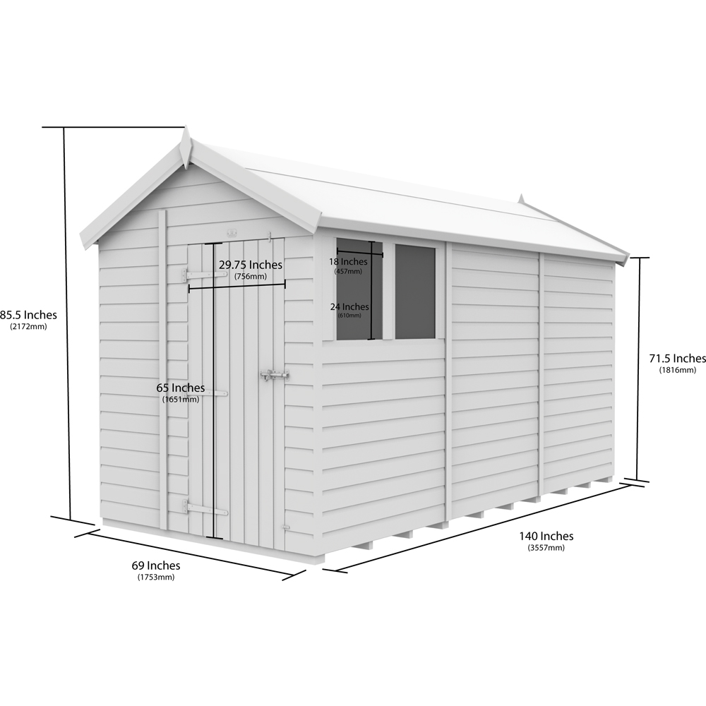 DIY Sheds 6 x 12ft Tongue and Groove Timber Apex Security Garden Shed Image 9