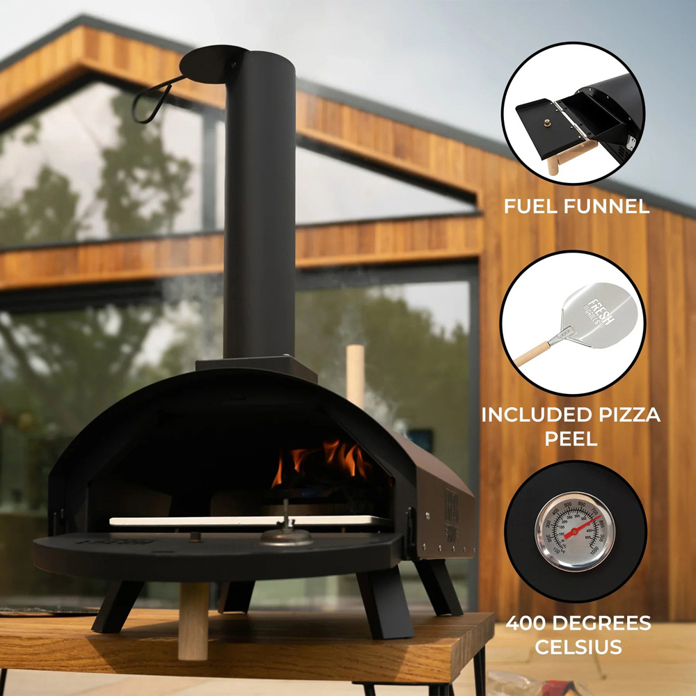 Fresh Grills Black Classic Outdoor Pizza Oven 12 inch Image 4