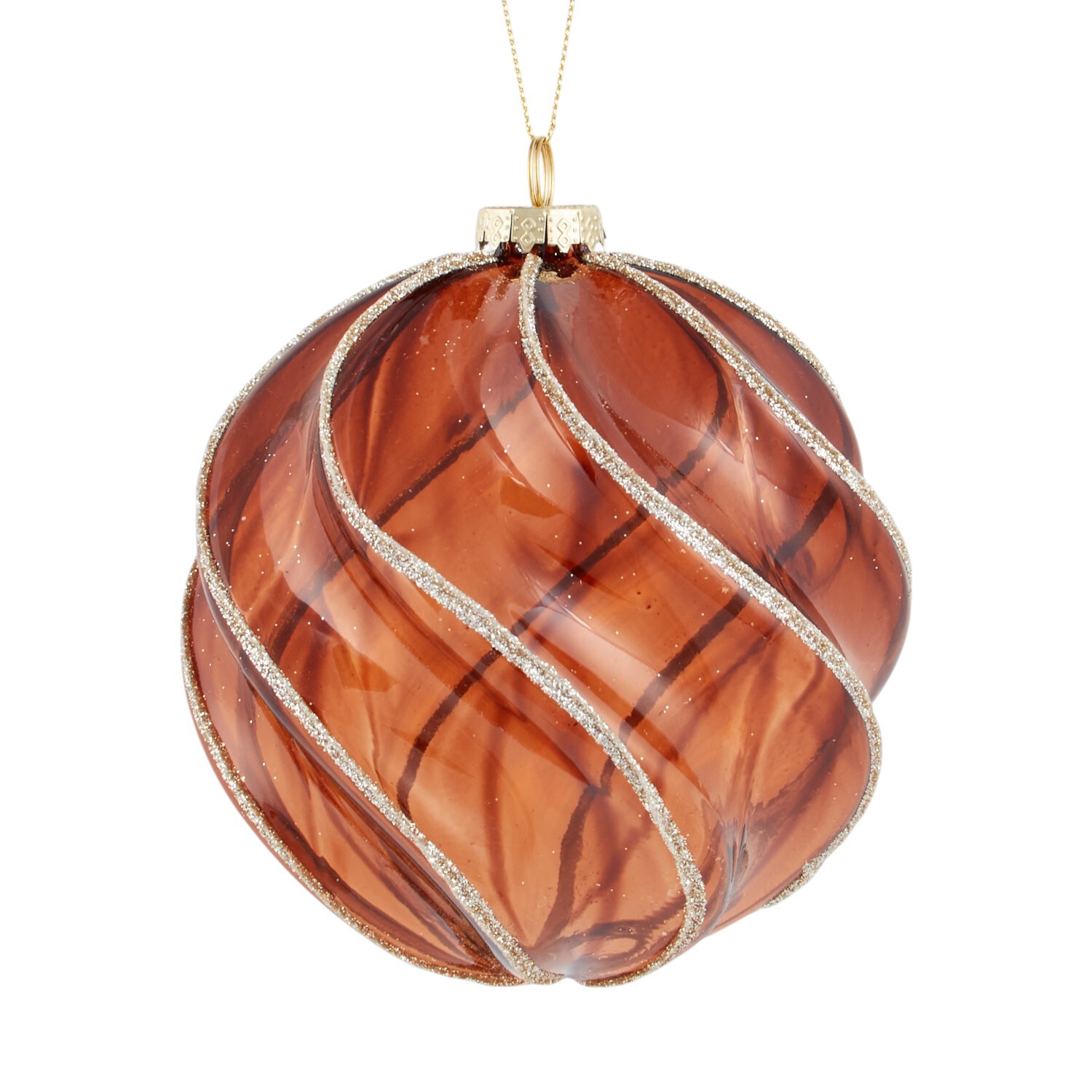 Opaque Glitter Swirl Bauble Image 3
