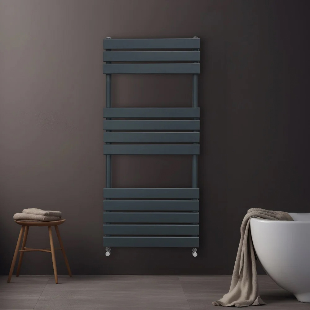Monster Shop 2070BTU Anthracite Grey Flat Panel Towel Radiator 1200 x 500mm Image 5