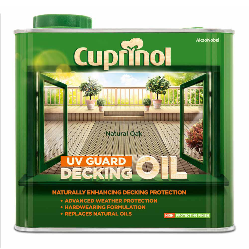 Cuprinol Natural Oak UV Guard Decking Oil 2.5L Image 2