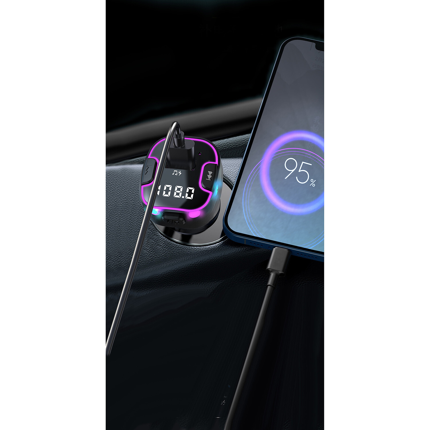 Carkit Car FM Transmitter - Black Image 9