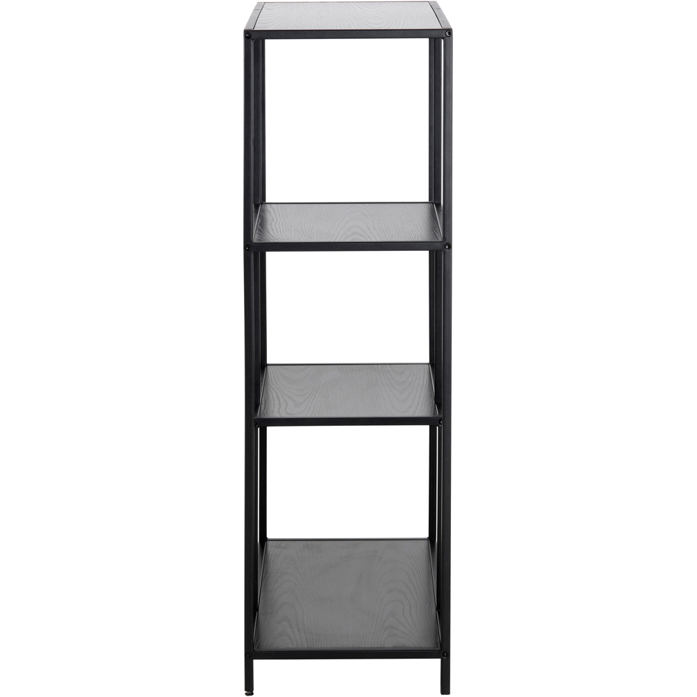 Furniture To Go Seaford Black 3 Shelf Metal Asymmetrical Bookcase Image 3