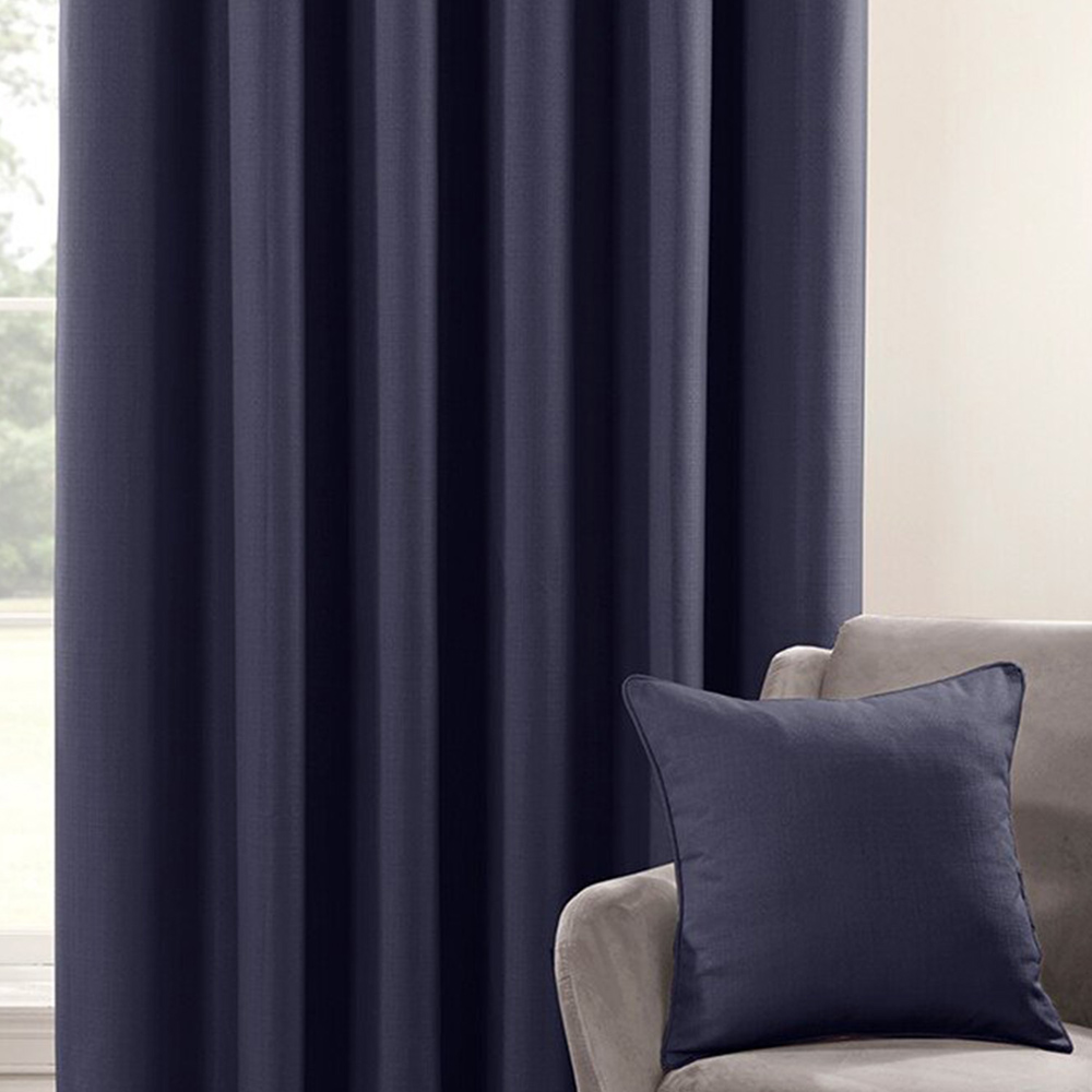 Divante Hoxton Navy Blackout Eyelet Curtains 229cm Image 4