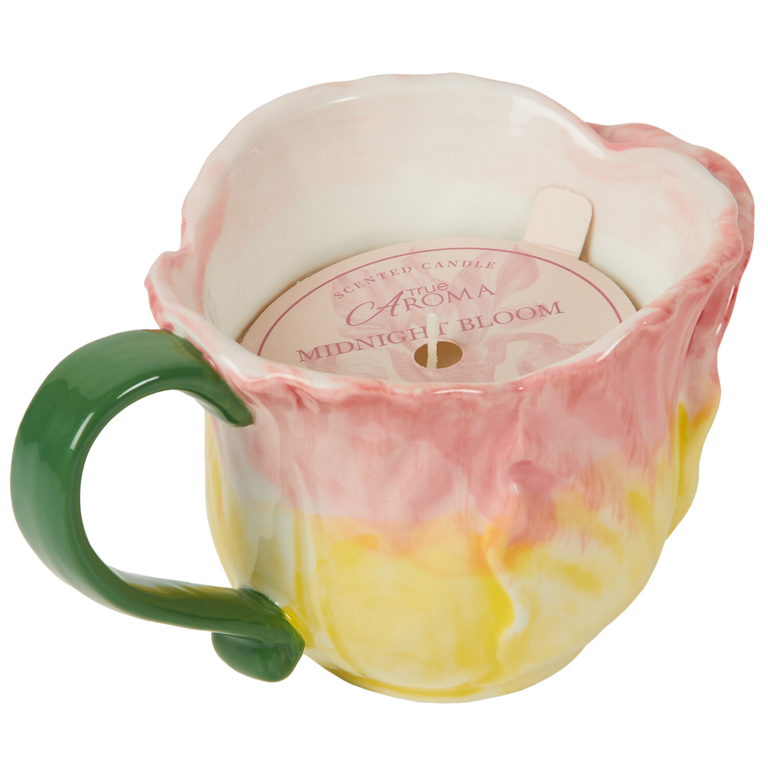 Midnight Bloom Mug Candle - Pink and Yellow Image 3