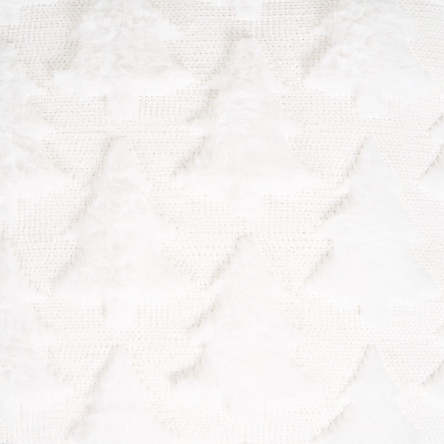 Faux Fur Tree Cushion White Image 3