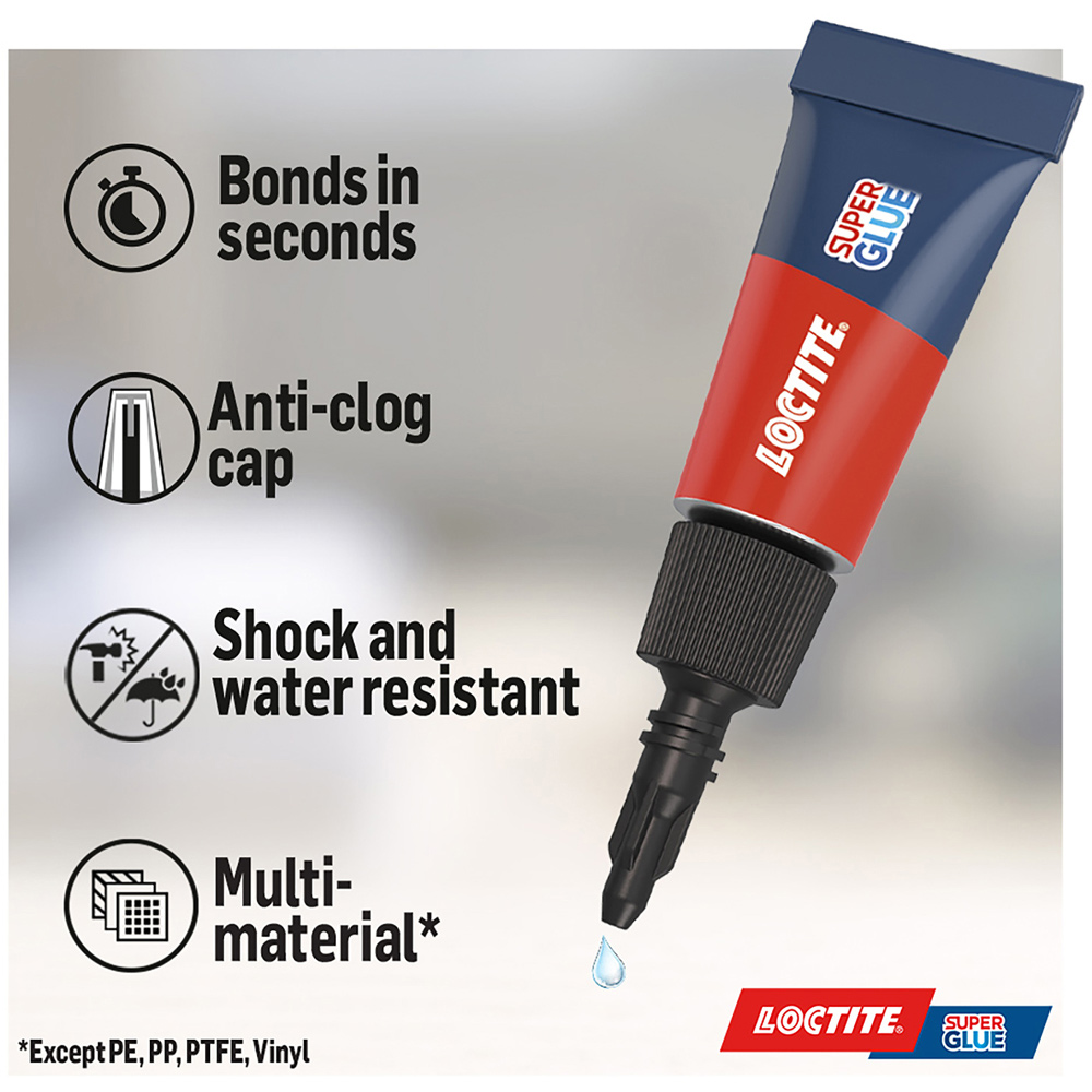 Loctite 3 Pack Original Mini Trio Super Glue 1g Image 4