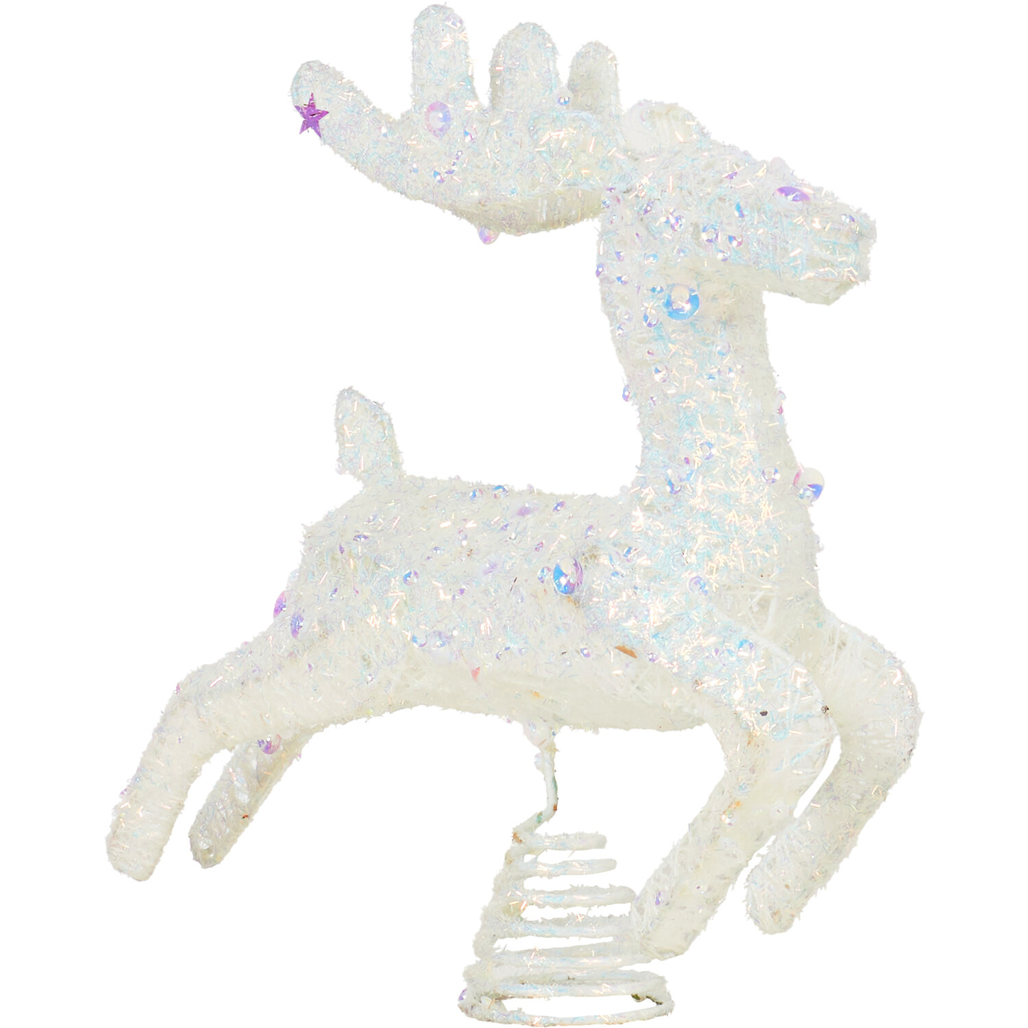 Leaping Stag Christmas Tree Topper - Iridescent Image 2