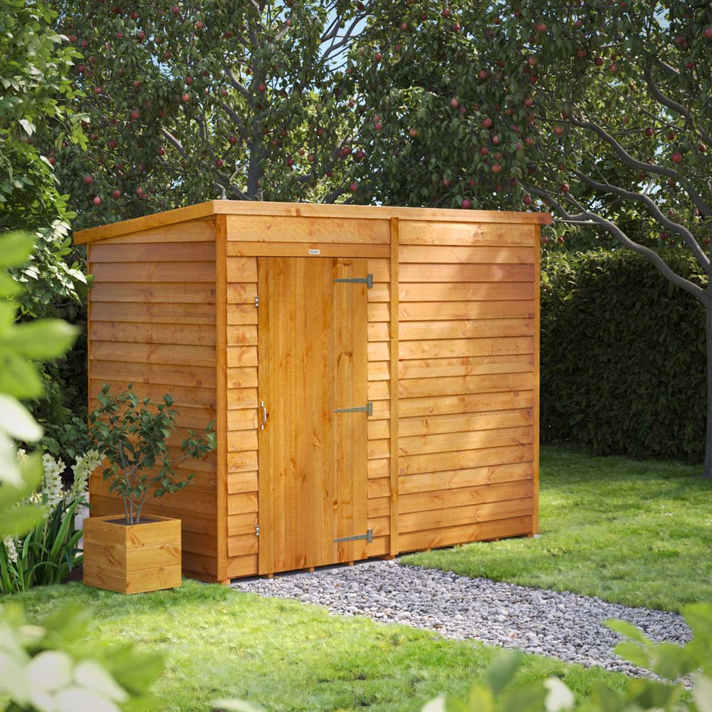 Power 8 x 4ft Overlap Pent Garden Shed Image 2