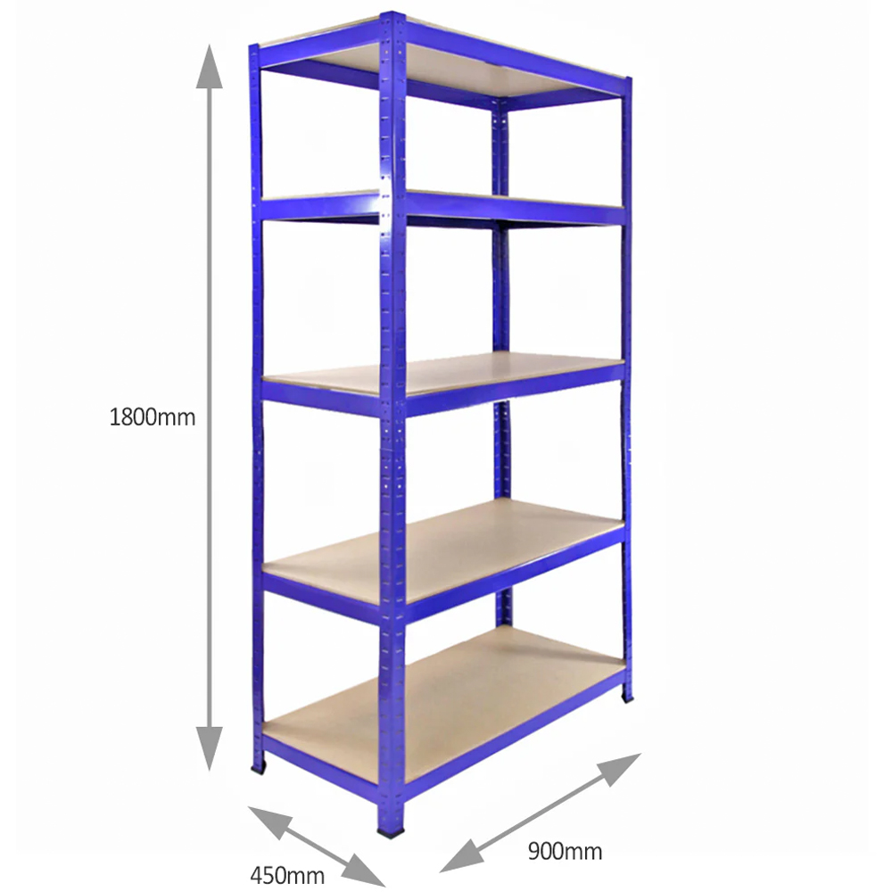 Monster Racking T-Rax Metal Storage Black Shelf 90cm 5 Pack Image 7