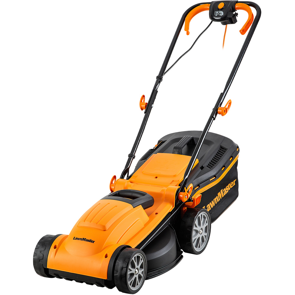 LawnMaster MEB1434M-01 1400W Hand Propelled 34cm Rotary Electric Lawn Mower Image 1