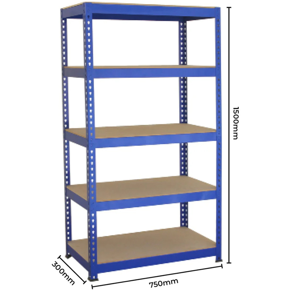 Monster Shop T-RAX 5 Tier Blue Metal Racking Units 2 Pack Image 6
