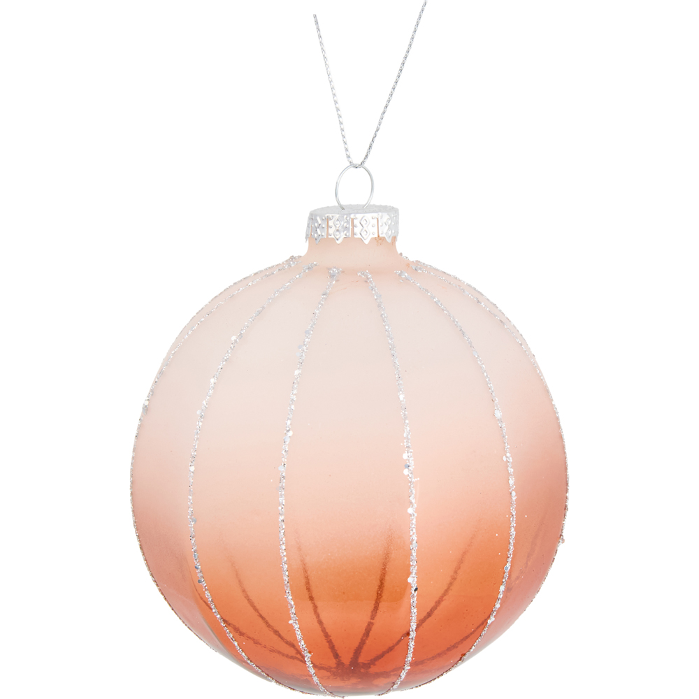 Ombre Glass Bauble Amber Image 2