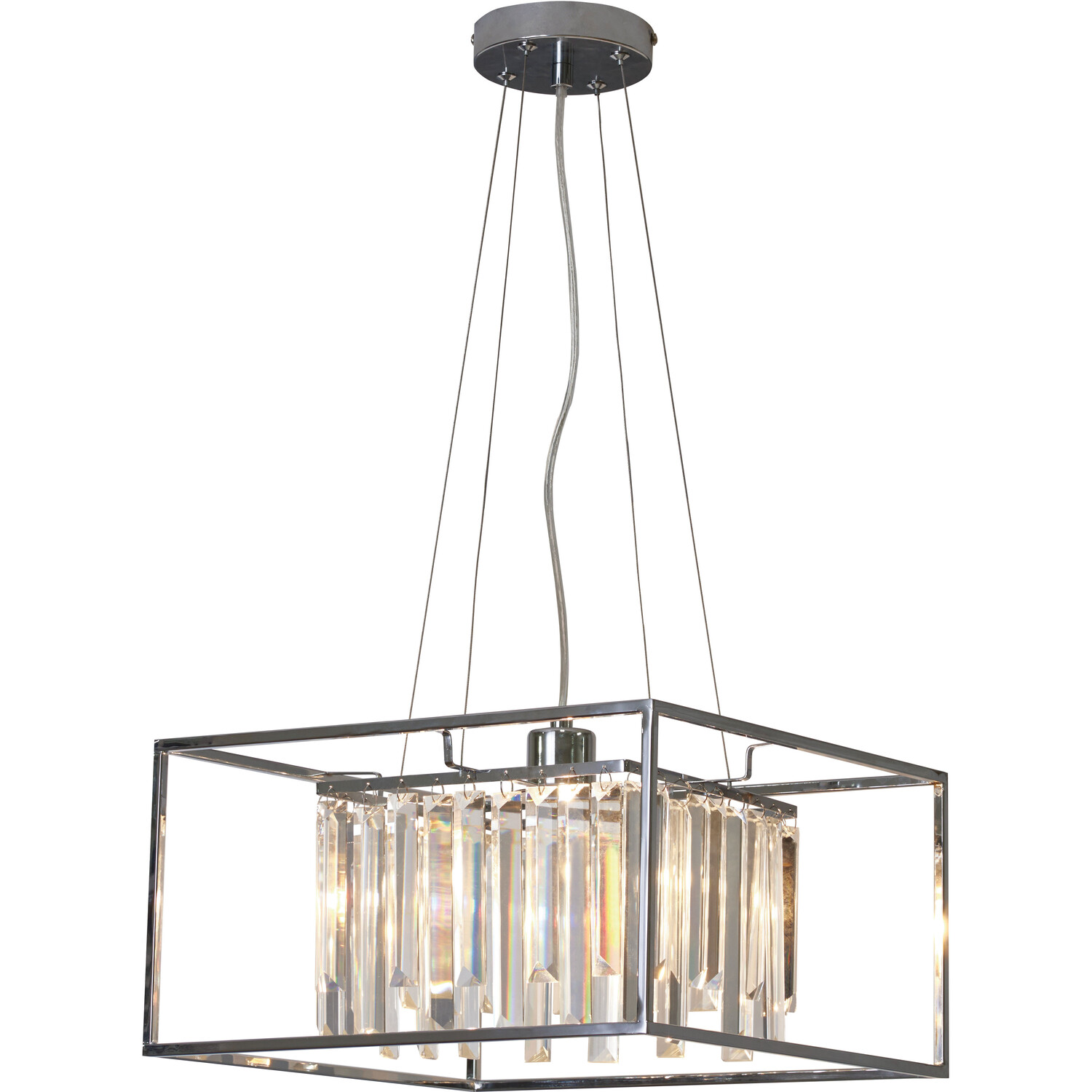 Esme Chrome Cube Crystal Ceiling Light Image 2