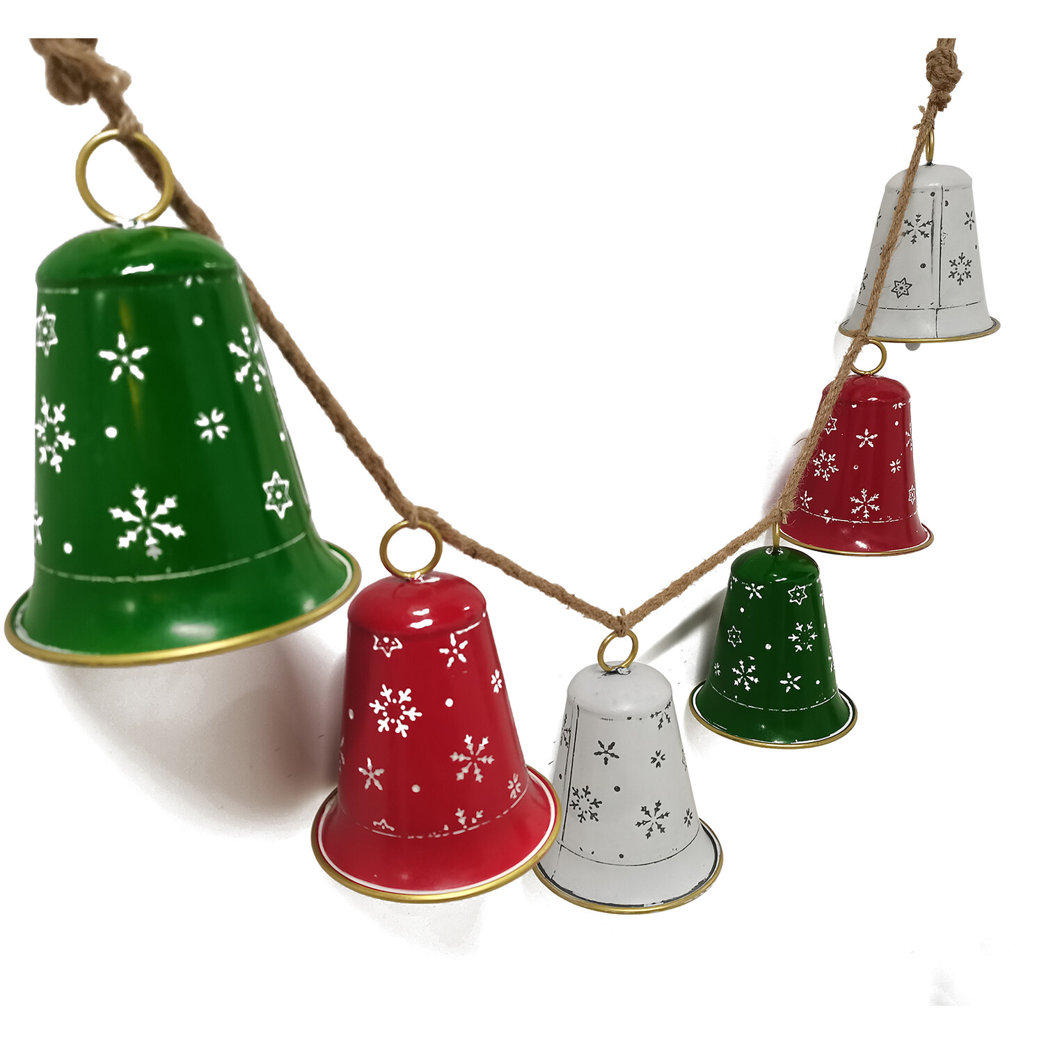 Hanging Metal Bell Garland Multicolour Image 3