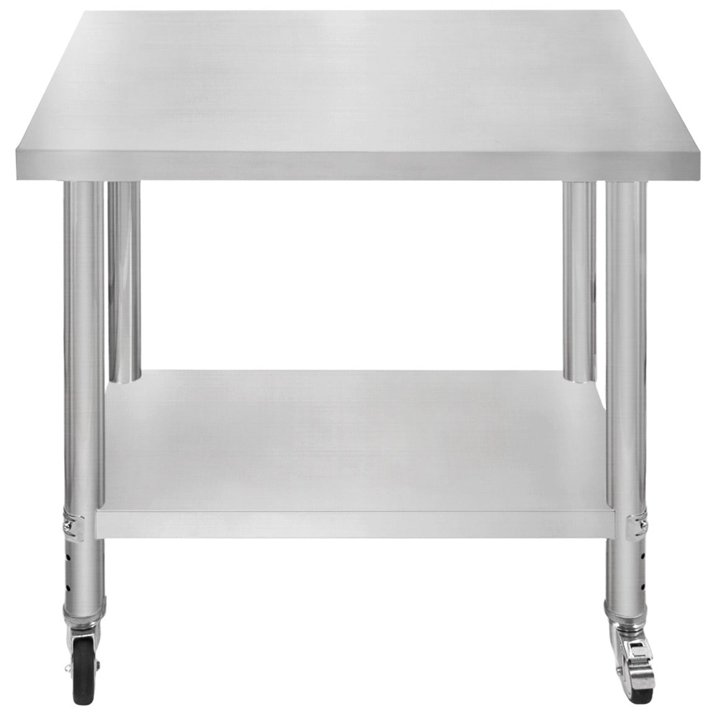 MonsterShop KuKoo 2-Tier Silver Work Table 90 x 76 x 86cm Image 4