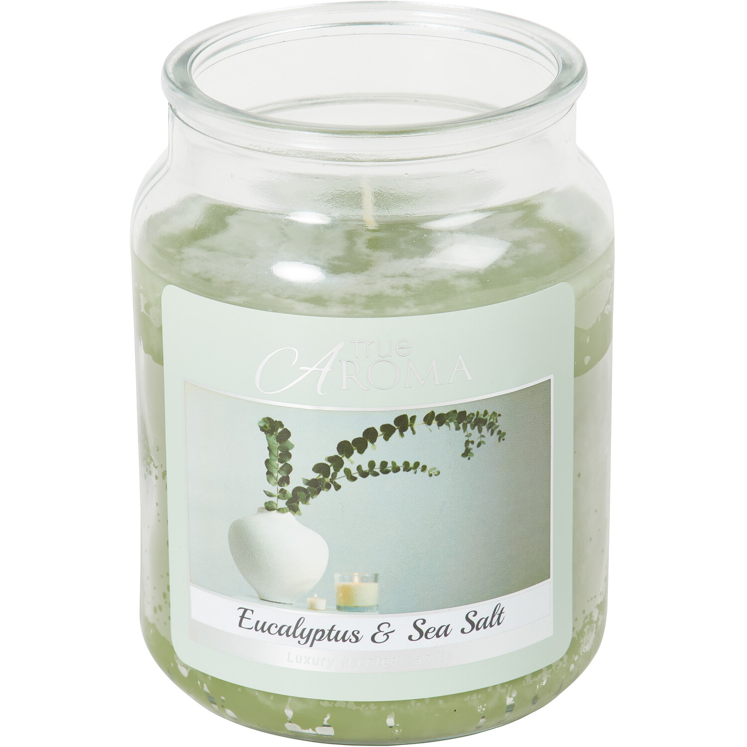 True Aroma Eucalyptus & Sea Salt Scented Mason Jar Candle Image 5