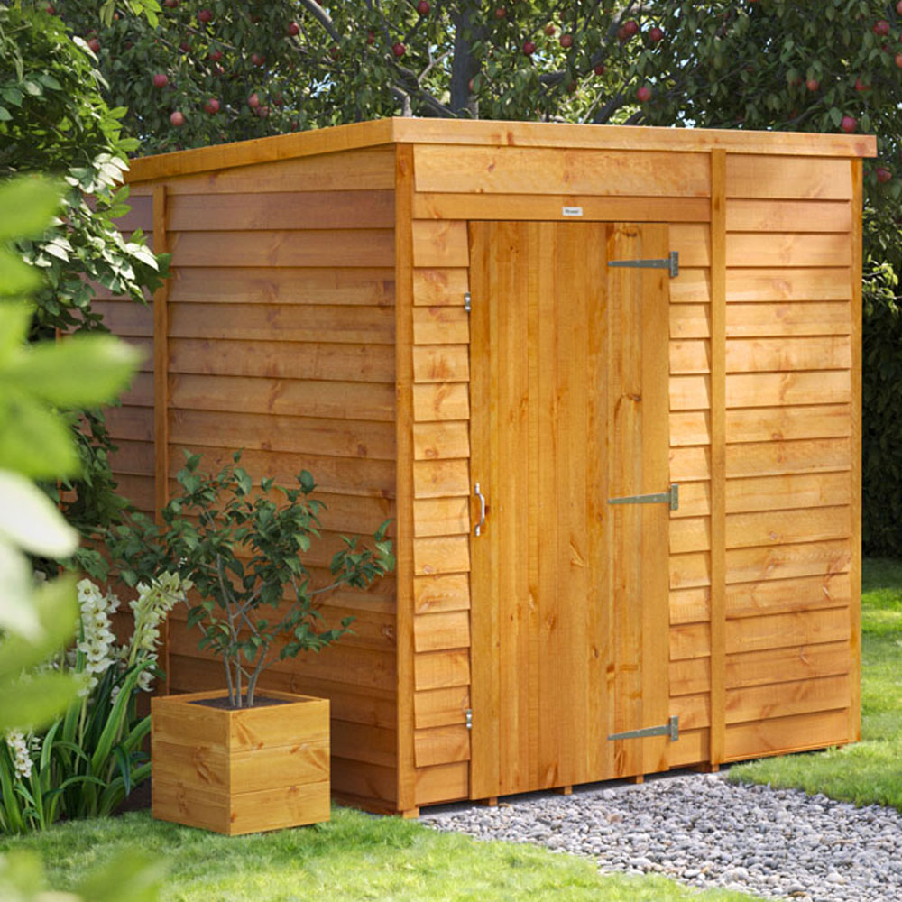 Power 6 x 6ft Overlap Pent Garden Shed Image 2