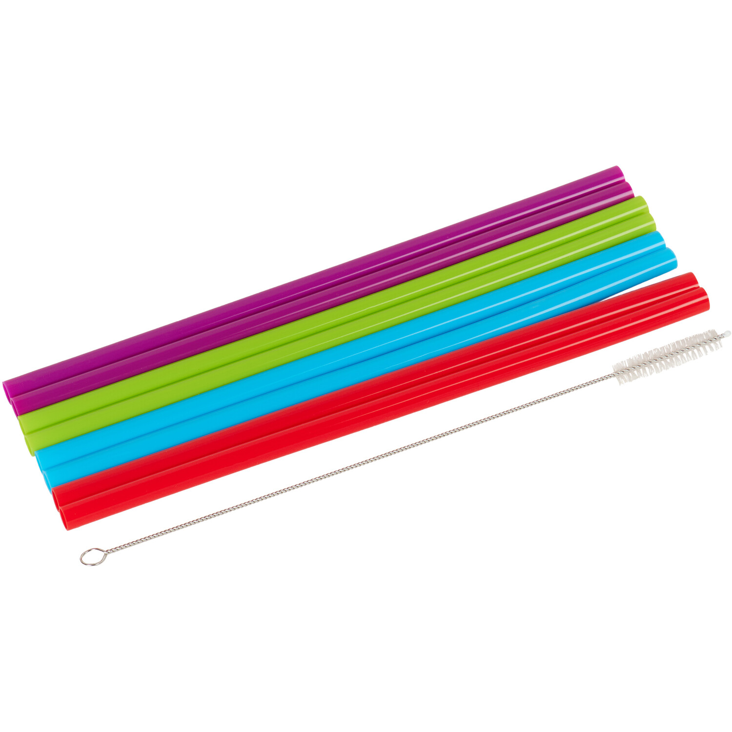 Pack of 8 Colours Collection Straws with Brush Image 2