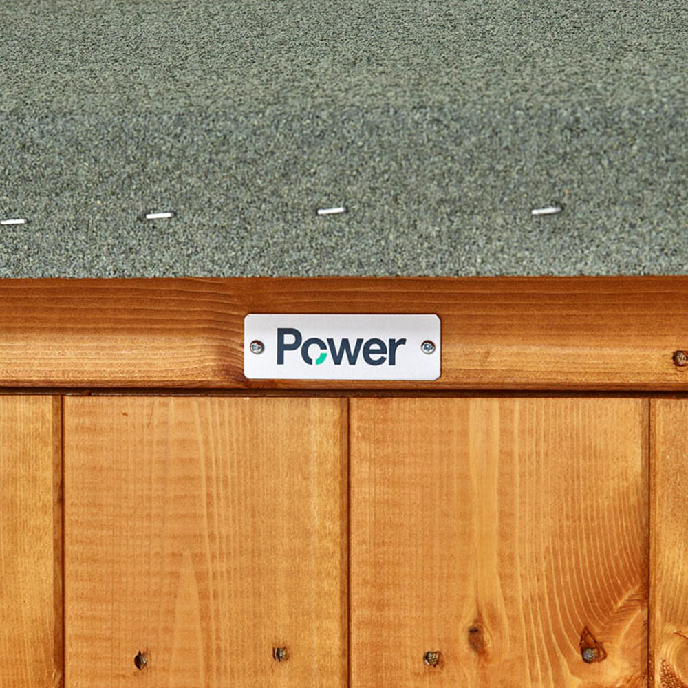 Power Sheds 8 x 4ft Double Door Apex Wooden Shed with Window Image 3