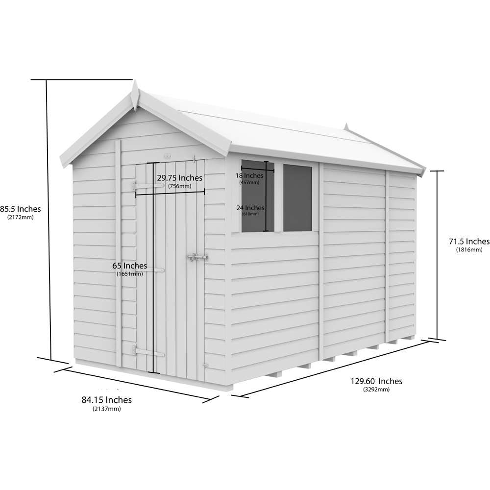 DIY Sheds 7 x 11ft Tongue and Groove Timber Apex Garden Shed Image 9