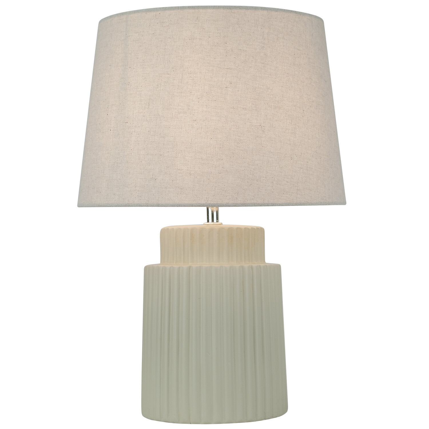 Creole Ceramic Table Lamp - Cream Image 8