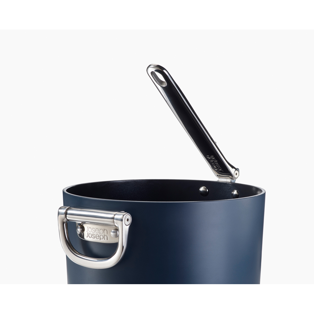 Joseph Joseph Space Blue Ceramic Folding Handle Non-Stick Saucepan with Lid 23cm Image 6