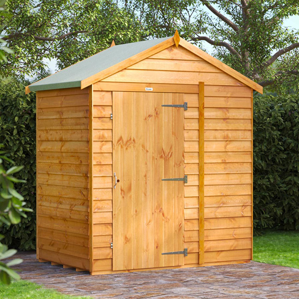 Power Sheds 4 x 6ft Overlap Apex Wooden Shed Image 2