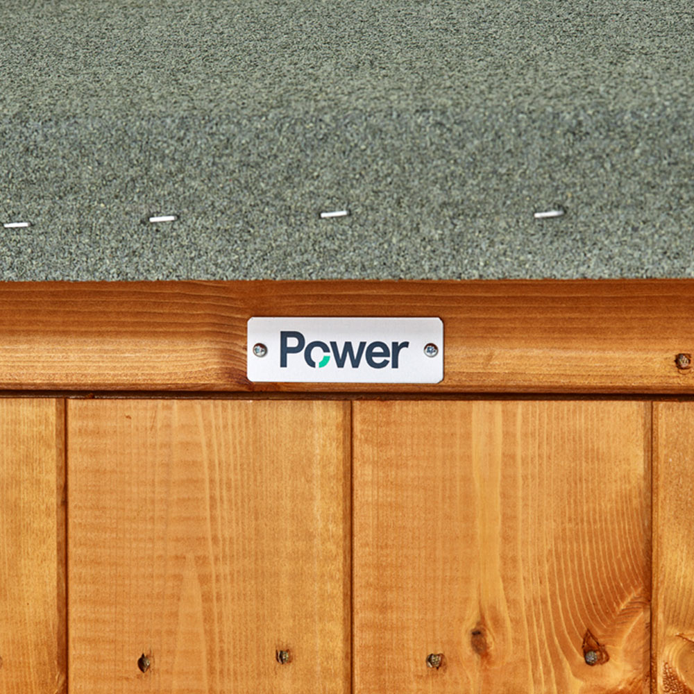 Power Sheds 4 x 4ft Double Door Pent Wooden Shed Image 3