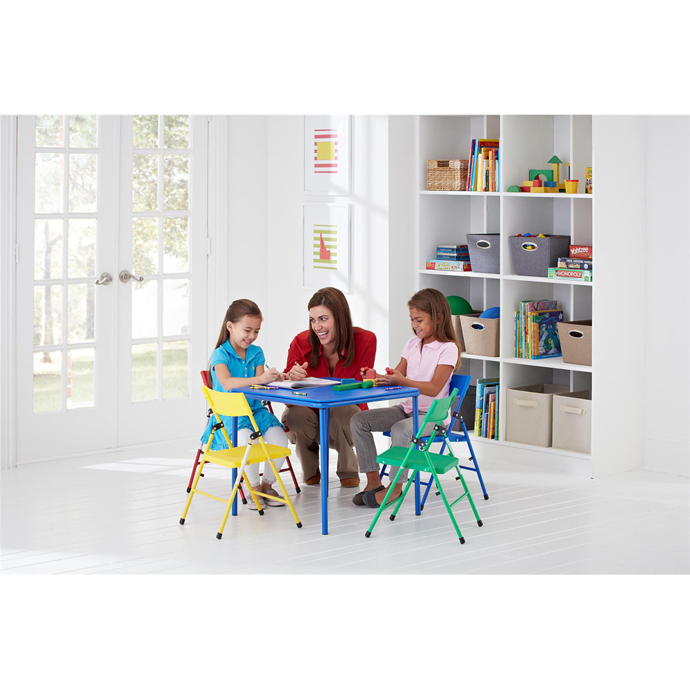 Safety 1 st Kids Blue Pinch Free Foldable Chair 4 Pack Image 7