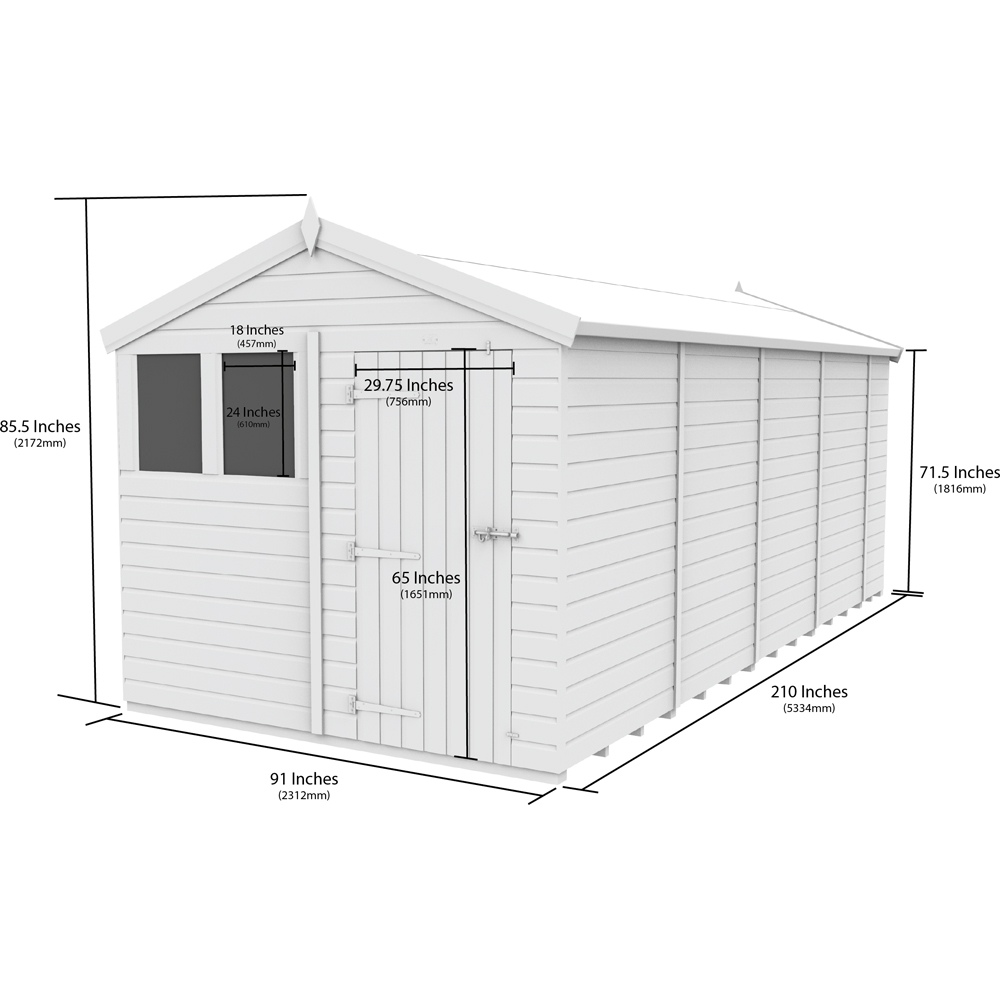 DIY Sheds 8 x 18ft Tongue and Groove Timber Apex Security Shed Image 9