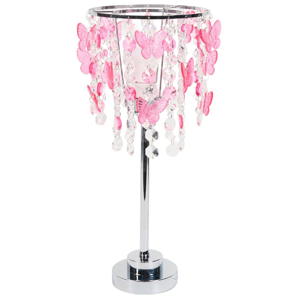 Pink Butterfly Table Lamp Pink Image 3