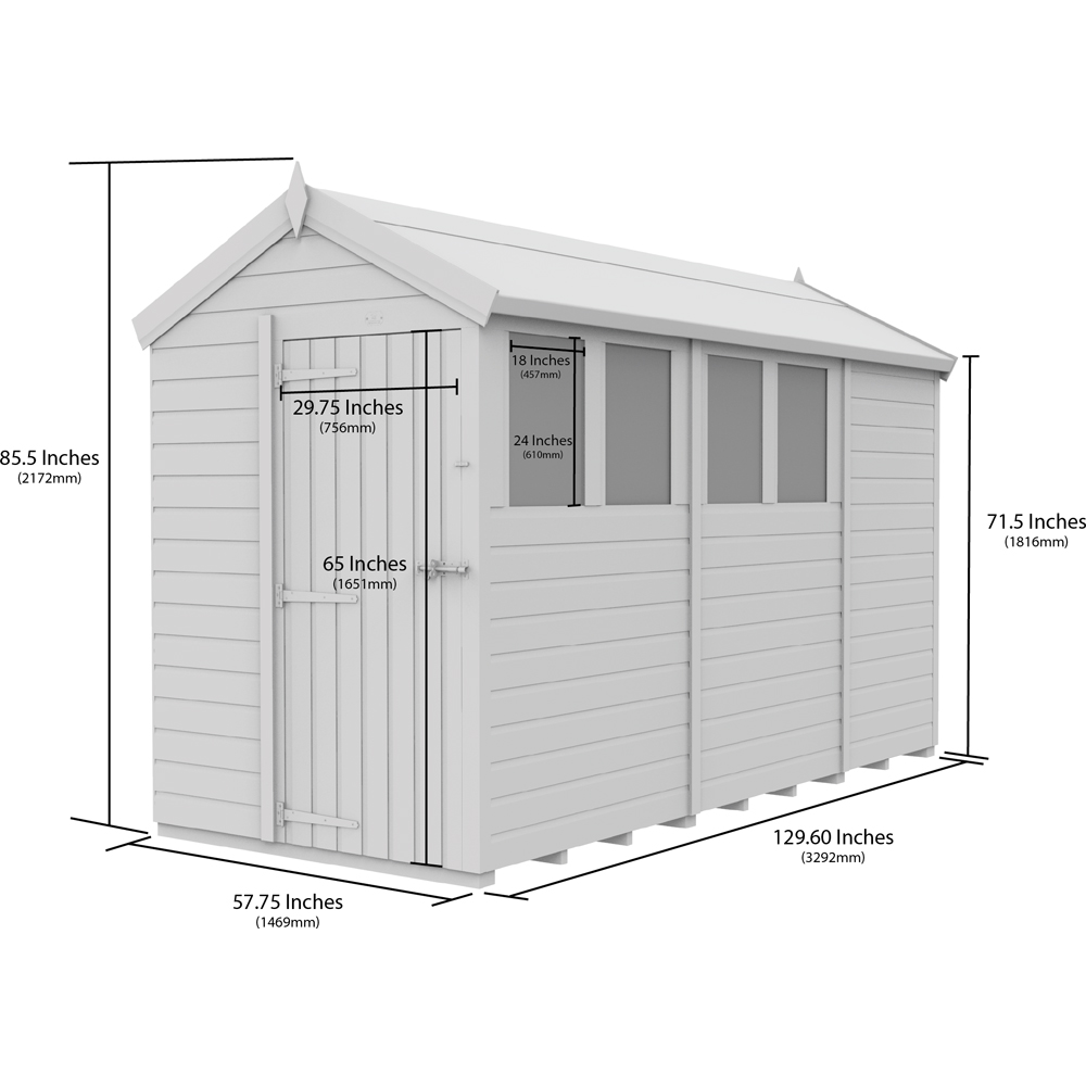 DIY Sheds 5 x 11ft Tongue and Groove Timber Apex Security Garden Shed Image 9