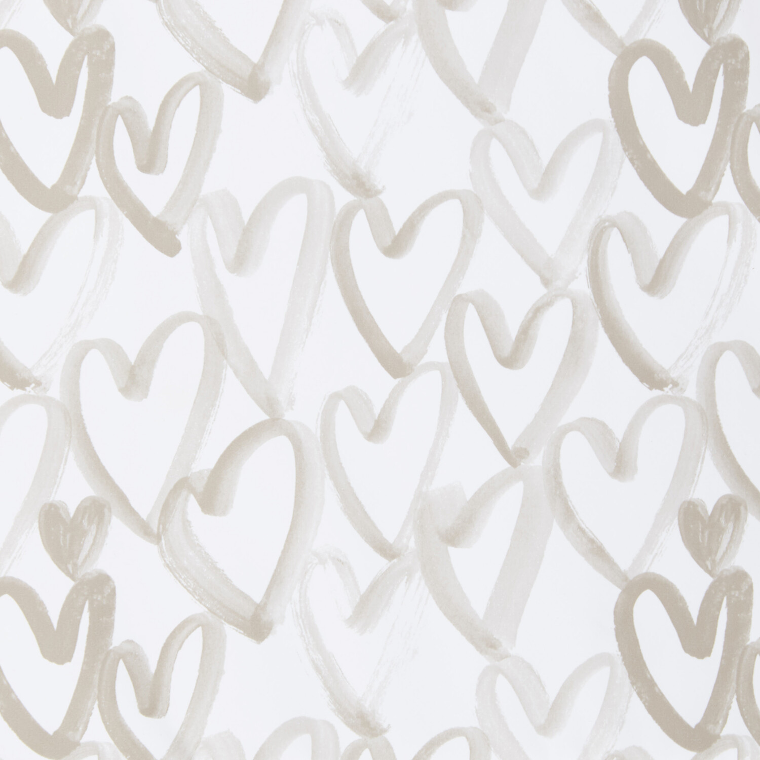 Gold Heart Wipe Clean Tablecloth - White Image 3