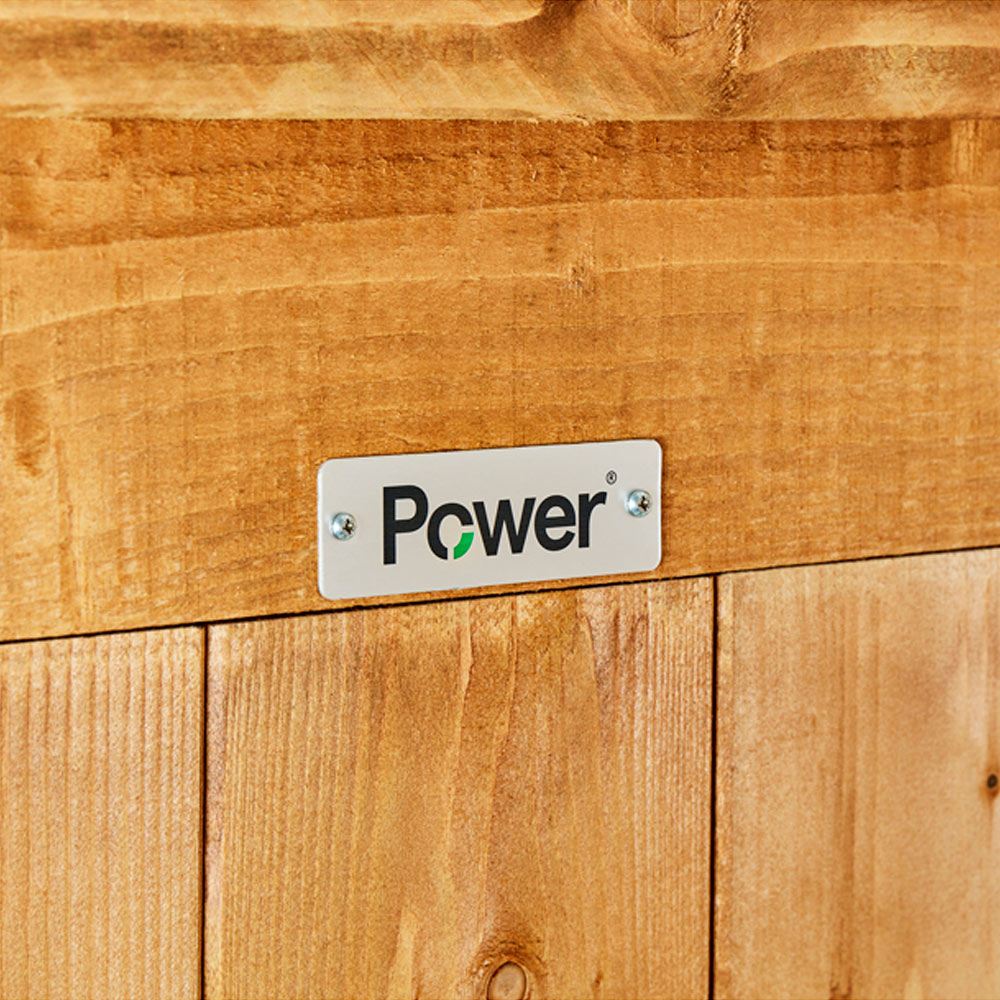 Power Sheds 14 x 4ft Double Door Overlap Apex Wooden Shed with Window Image 3