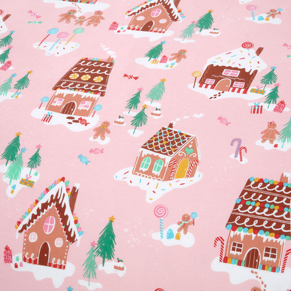 Gingerbread Lane Duvet Set - Pink / Double Image 3