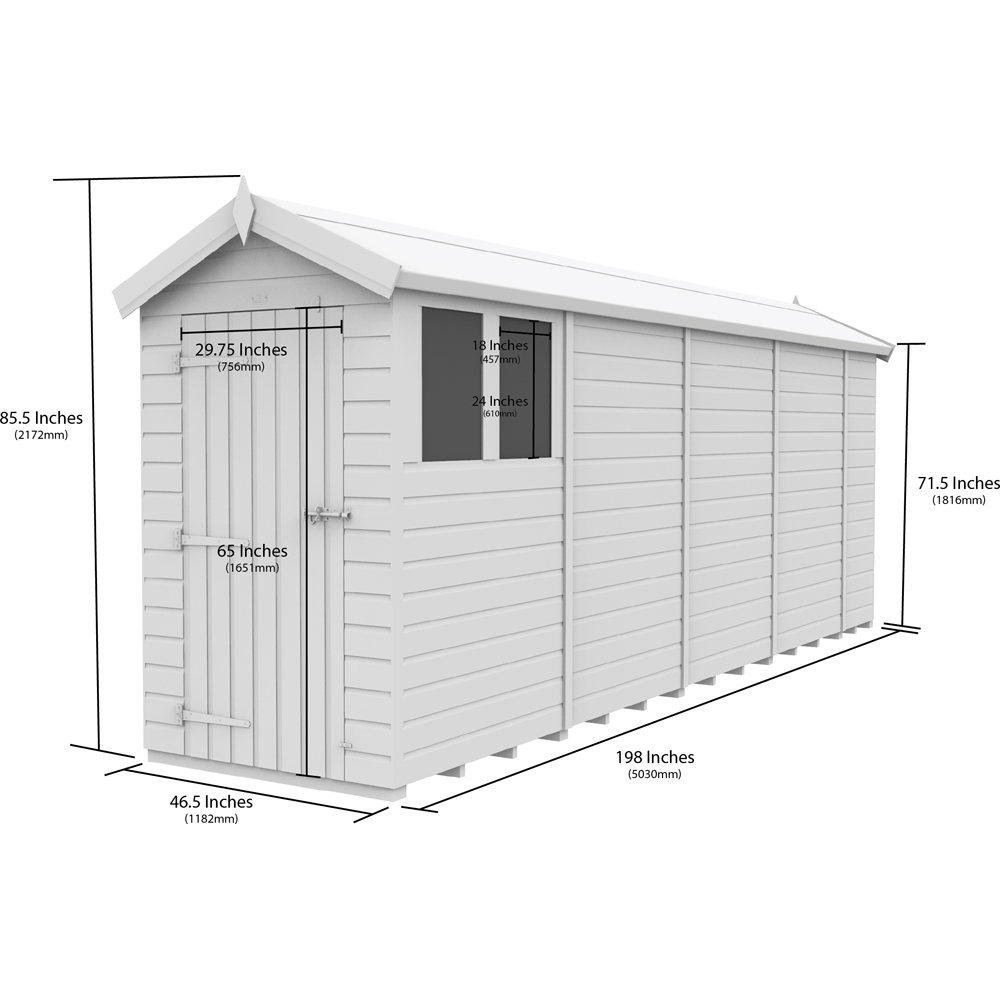 DIY Sheds 4 x 17ft Tongue and Groove Timber Apex Security Garden Shed Image 9