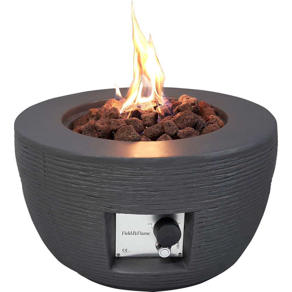 Field & Flame Marilla Grey Bowl Shaped Gas Fire Pit 45000 BTU Image 3