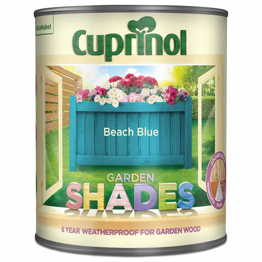 Cuprinol Garden Shades Beach Blue Wood Paint 1L Image 2