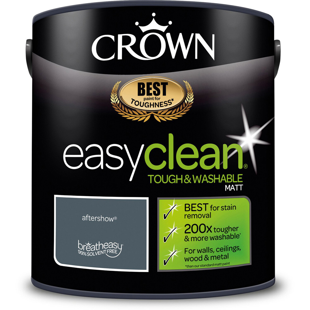 Crown Easyclean Aftershow Matt Emulsion Multisurface Paint 2.5L Image 2